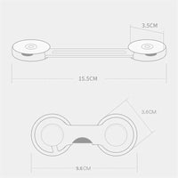 6PCS Baby Cabinet Locks Strap Drawer Lock Child Anti Opening Refrigerator Lock Home Baby Anti Pinch Safety Protection Buckle