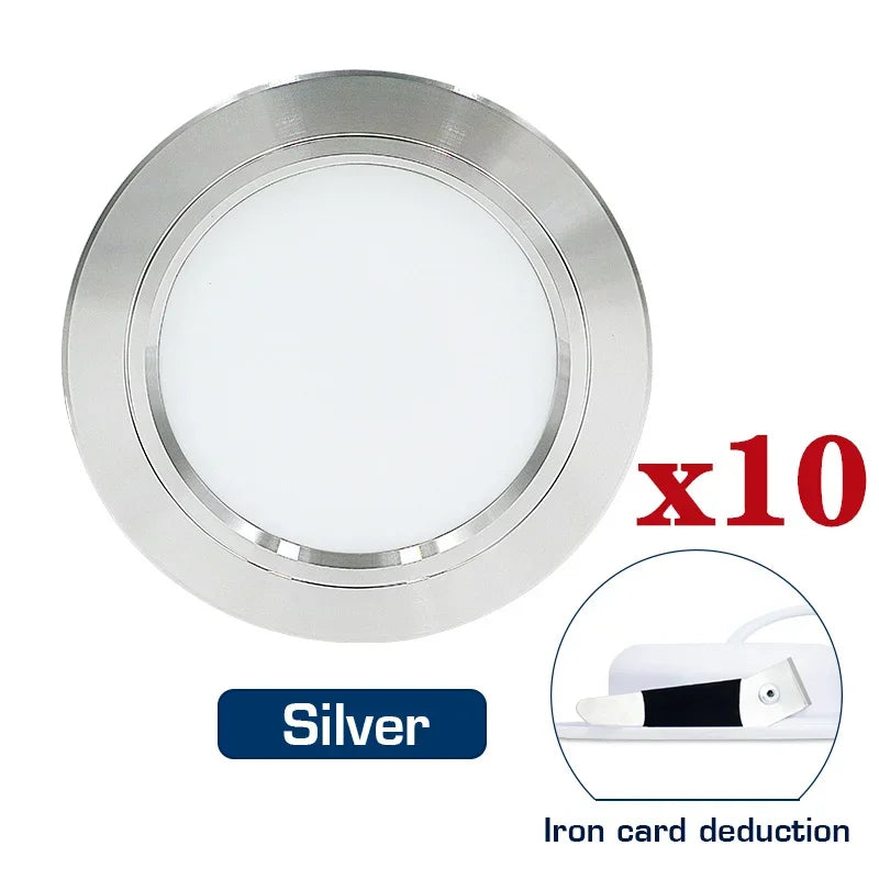 10pcs/lot LED Downlight 12V 24V 110V 220V Spot Light 5W 9W 12W 15W 18W Recessed In Led Ceiling Downlight Cold Warm White Lamp