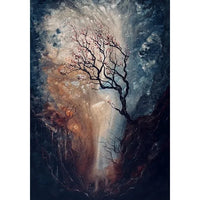 1pc frameless Surreal Colourful Landscape Poster Vintage Dark Forest Mountain Fall Scenery Canvas Painting Wall Art for Livin