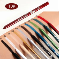 2 in 1 Eyeliner Lip Liner Gel Pencil Waterproof Long-lasting Blue White Black Brown Easy Wear Eyeliner Makeup for Eyes 7 Colors