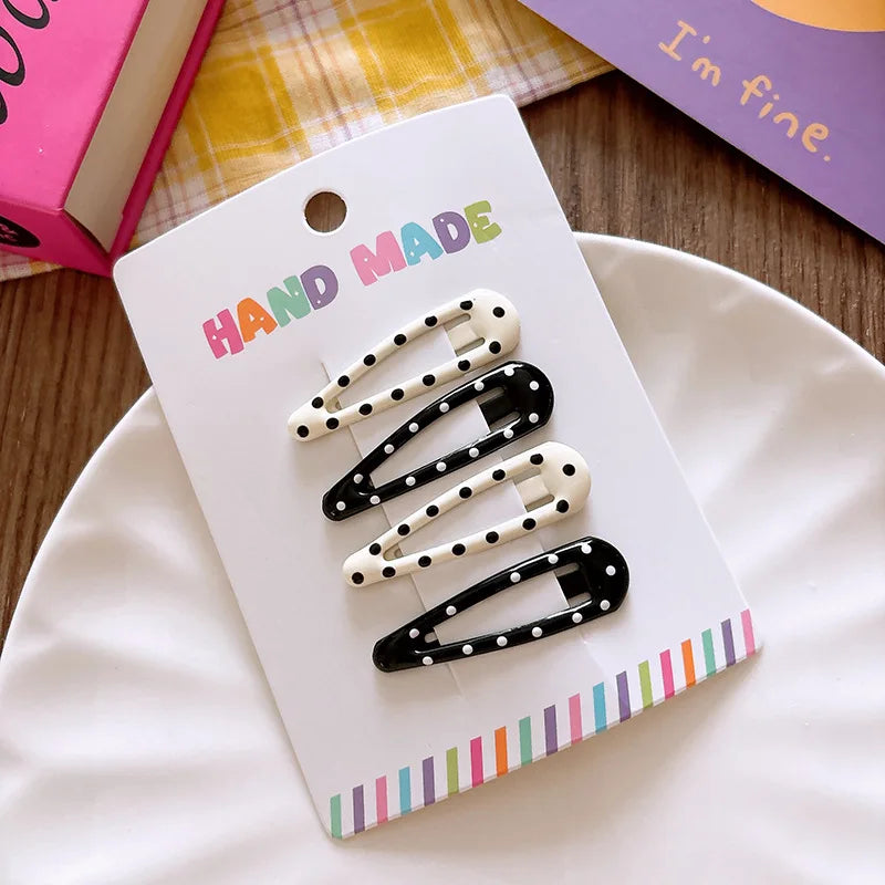 4pcs/set Cute Star Hair Clips Girl's Side Bangs Hair Accessories Small Clip Children's Hair Decorations Kids Accessories