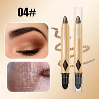 2 in 1 Pearly Eyeshadow Lipstick Stick Pencil Waterproof Glitter Matte Eyeshadow Makeup High Pigmented Eyeshadow Pen