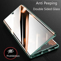 Anti Peeping Tempered Glass Metal Magnetic Privacy Phone Case For XiaoMi 17 Pro Max 15T 13T 14 Ultra Lens Protection Cover Cases