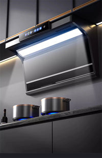 Household Range Hood for Kitchen Large Suction Range Hood Top Side Double Suction Exhaust Fan Small Kitchen Smoke Extractor