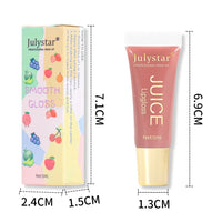 Julystar 6color Long lasting Moisturizing Mirror Lip Oil, Fruit Flavor, Pudding Lip Moisturizing, Water Radiant Lip Honey