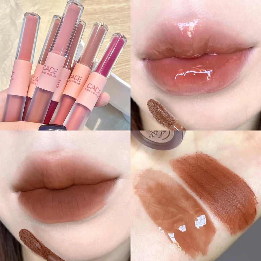 CACE Sexy Red Liquid Lipstick Moisturizing Lip Glaze Tint Long Lasting Matte Lip Mud Waterproof Velvet Lipstick Lips Cosmetics