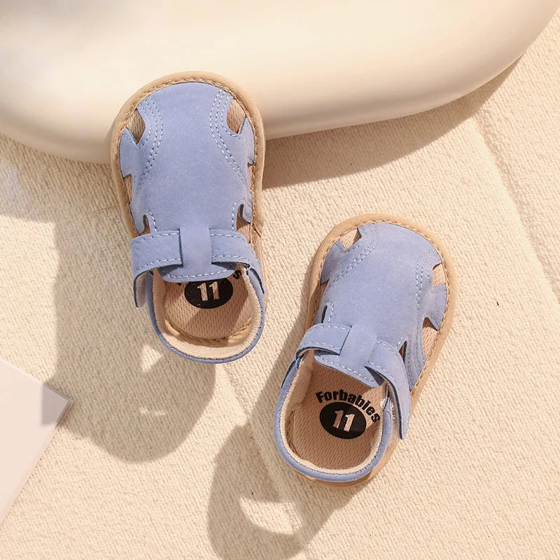 Breathable Summer Newborn Baby Girls Sandals Shoes Toddlers Simple Style Solid Color Soft Sole Shoes Outdoor Indoor Prewalker