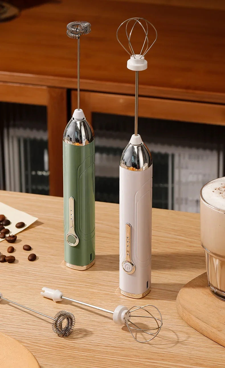 TINSOL 2025 New Wireless Mini Handheld Milk Frother Type-C Rechargeable Coffee Frother Portable Kitchen Cooking Tool Foam Mixer