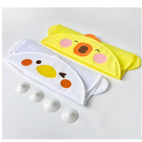 Baby Bath Toy Storage Bag Cartoon Cute Duck Mesh Quick Drying Bathroom Bath Bag with Suction Cup Drying Hanging Bag