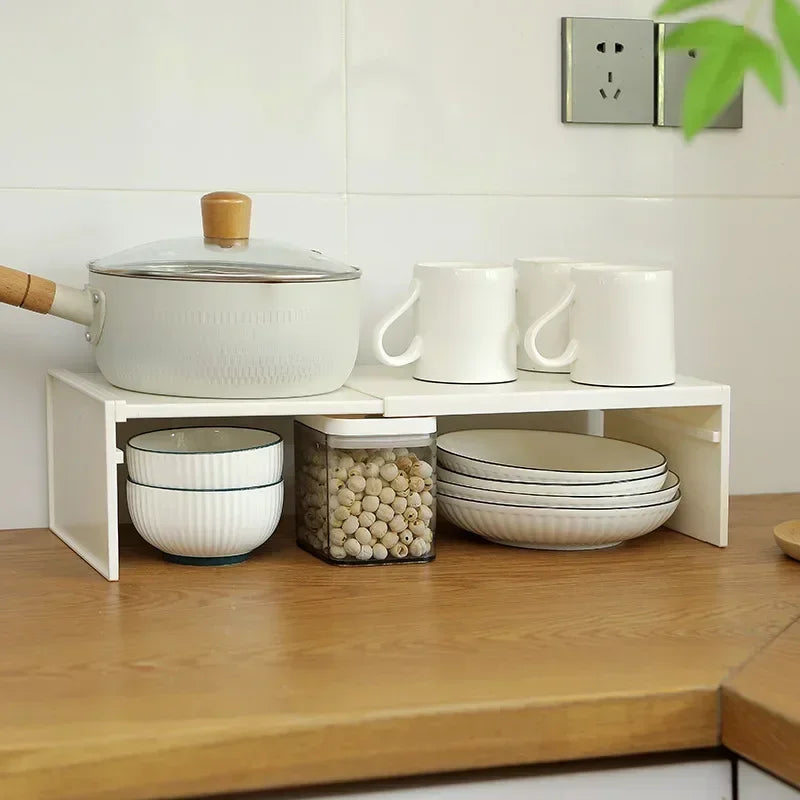 Kitchen Cupboard Organizer Retractable Cabinet Shelf Seasoning Bottle Spice Rack Dish Shelf Kitchen Accessories Storage 2030