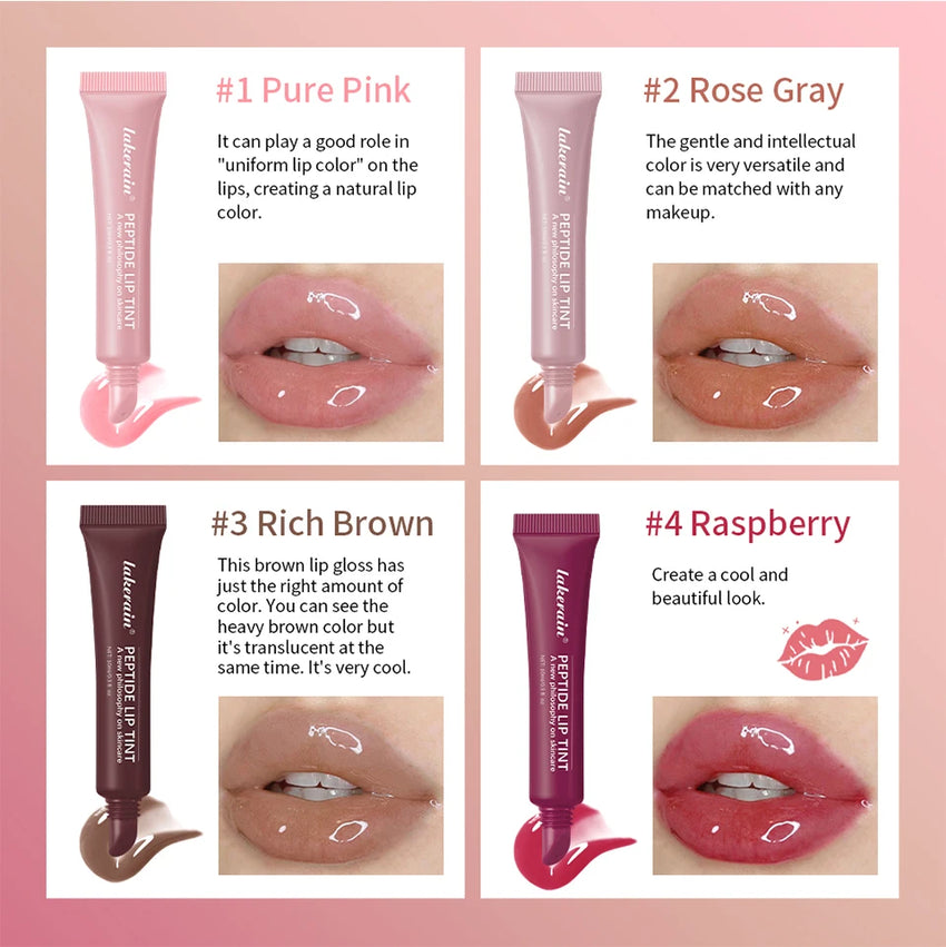 10ml Lip Glaze Moisturizing Jelly Lip Enrichment Oil Lasting Water Light Glass Lip Plump Oil Remove Line Lip Protection Serum