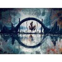 1pc frameless Surreal Colourful Landscape Poster Vintage Dark Forest Mountain Fall Scenery Canvas Painting Wall Art for Livin