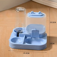 Large Capacity Gravity-Fed Automatic Feeder Dog Cat Food Bowl with Water Dispenser Pet Food Storage Dispenser Pet Supplies