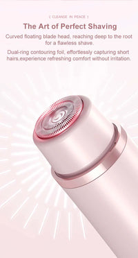 Electric Rerchargeable Lady Razor Double-Headed Waterproof Bikini Trimmer Shaver 2-In-1 Body And Facial Hair Removal Trimmer