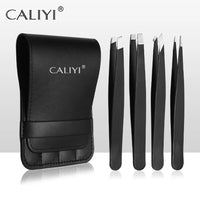 4PCS Tweezers Set Professional Makeup Tools Stainless Steel Tweezers for Eyebrows for Facial Hair and Ingrown Hair Removal