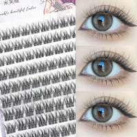 1/box 120 bundles Mink False Eyelash Natural Fishtail Lash 3D Russian Individual Eyelash Extension Cluster Makeup Tool Wholesale