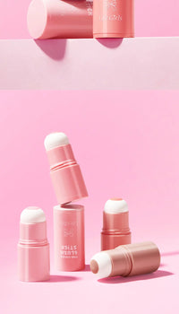 Life Girls Pink Two-Ball Sponge Applicator, Korean-Made, Applies Makeup Instantly, Low-Pigment Sponge Ball Applicator, Korean-Made, Modifies the Face to Create a Fairer Look, Thin and Delicate Sponge Ball Applicator Enhances