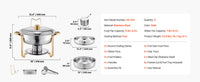 SucceBuy 4 Pack Chafing Dish Buffet Set Stainless Steel Chafer w/4 Full Size Pan Round Catering Warmer Server for Party Banquets