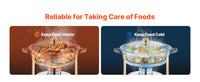SucceBuy 4 Pack Chafing Dish Buffet Set Stainless Steel Chafer w/4 Full Size Pan Round Catering Warmer Server for Party Banquets